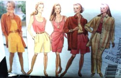 5994 Butterick SHIRT,TANK TOP,  Double WRAP SARONG SKIRT, BOTTOMS PATTERN 6-10; 12-16 uncut choice